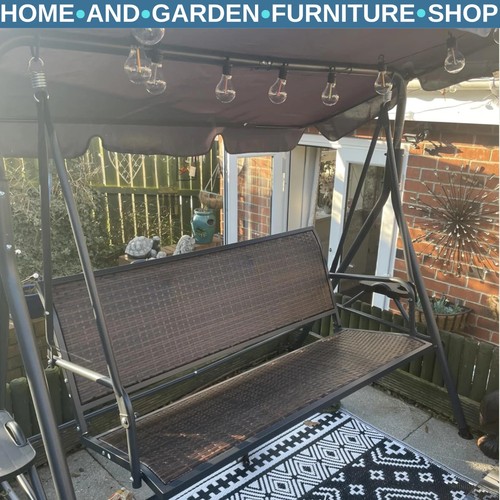 Seater rattan garden swing - rattan,