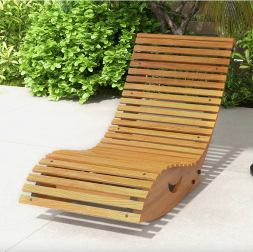 Rustic sun lounger - lounger, outdoor