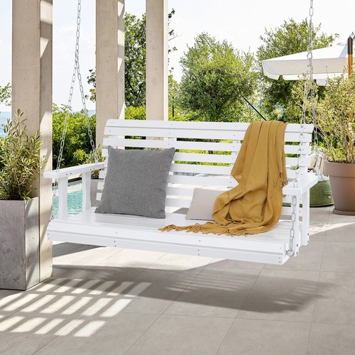 Porch swing bench wooden - porch,