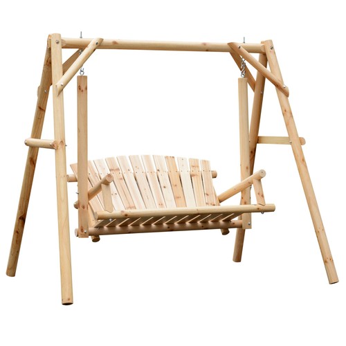 Wooden swing bench - swing, bench,